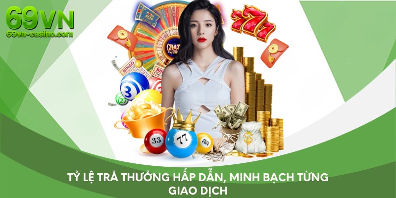 Tỷ lệ trả thưởng hấp dẫn, minh bạch từng giao dịch